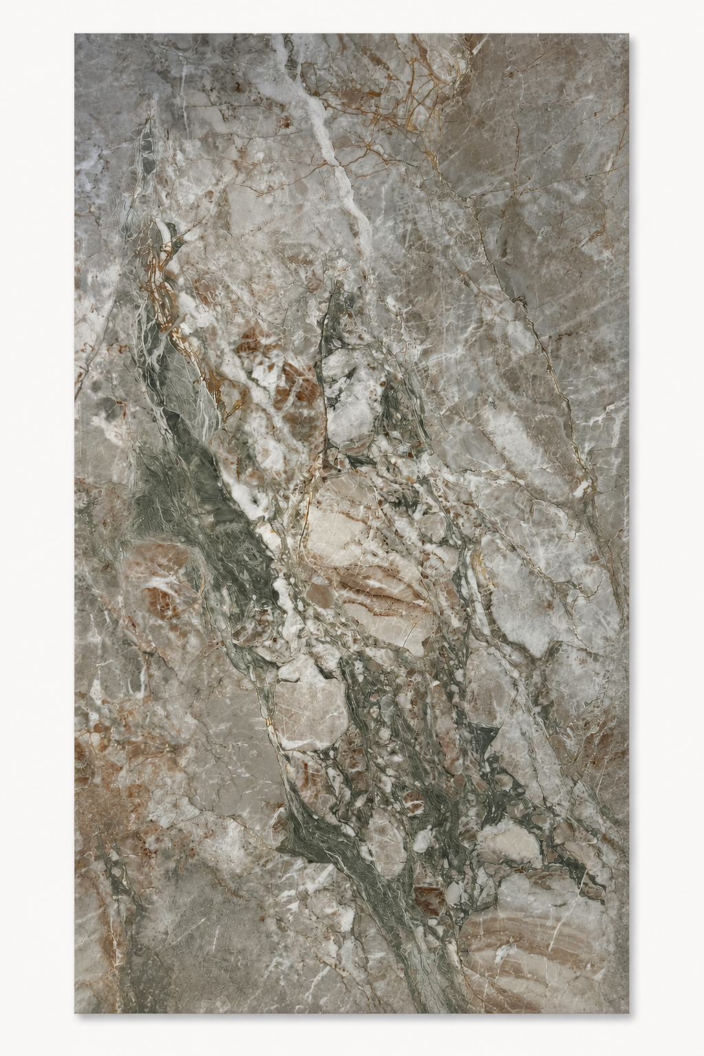 Grey stone with layered natural veining